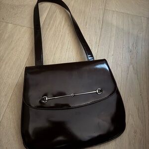 Gucci Dark Brown Leather Shoulder Bag